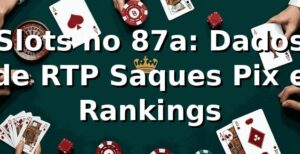 Slots no 87a: Dados de RTP, Saques Pix e Rankings 🥇